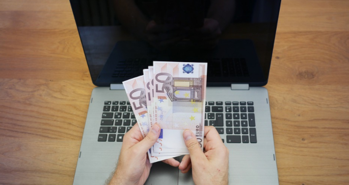 money and laptop